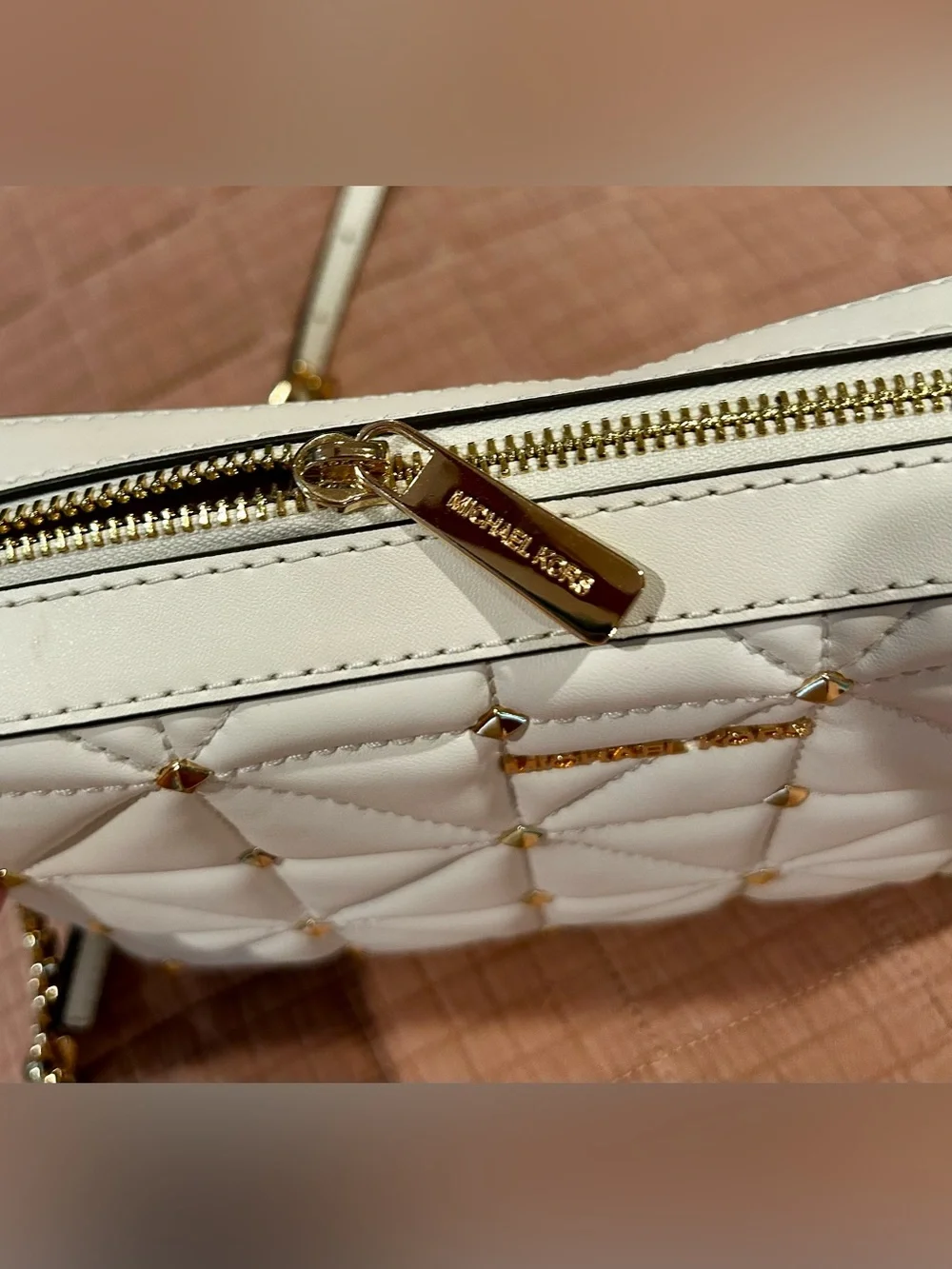 Michael Kors East West Cream Large Jet Set Crossbody Bag